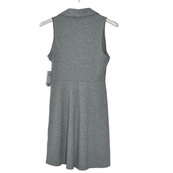 NWT NORDSTROM BP Polo Tank Sleeveless Mini Tennis Dress Ribbed Grey Size S - Picture 7 of 14
